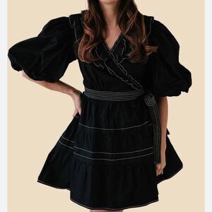 Sofie the Label Tabitha Contrast Stitch Wrap Mini Dress
ii2